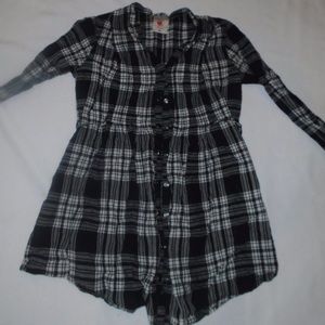 Two Hearts Maternity plaid blouse
